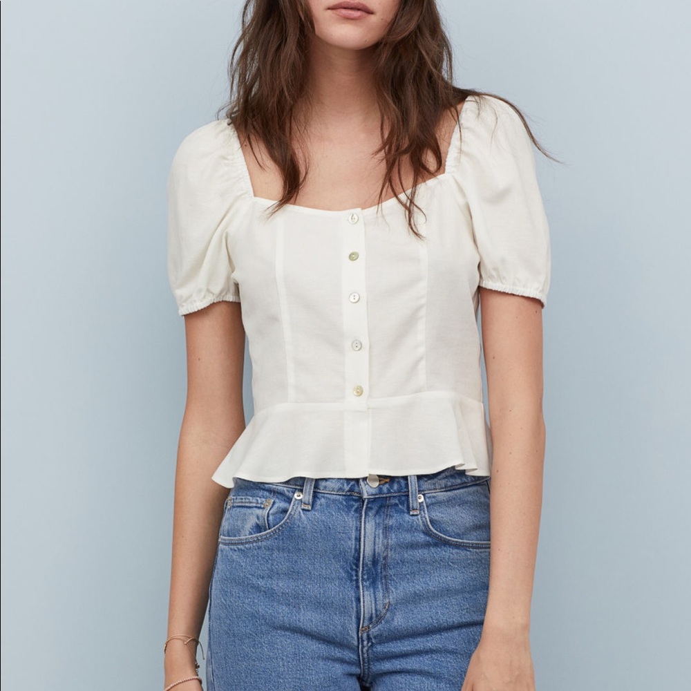 H&M Linen blend blouse